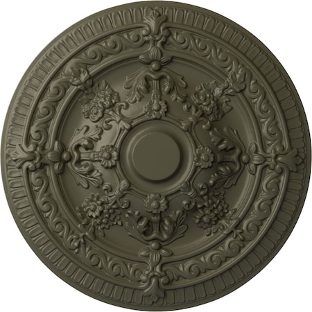 Ekena Millwork Vincent Ceiling Medallion (Fits Canopies up to 6"), Hand-Painted Witch Hazel, 26"OD x 3"P CM26VIWHF